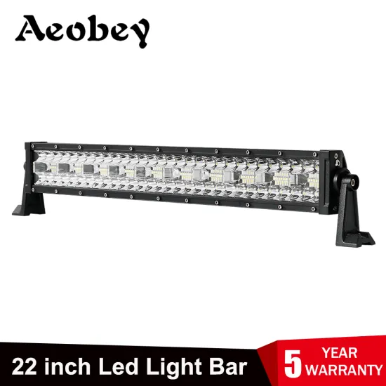 22'' LED Light Bar Tri-Row Spot Flood Combo Bar Off Road Car Driving Work Light Bar for J-eep Car 4WD SUV ATV Truck Boat