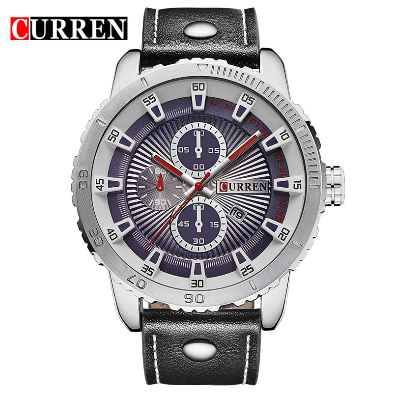 Luxury Leather Sport Wrist Watches Men  