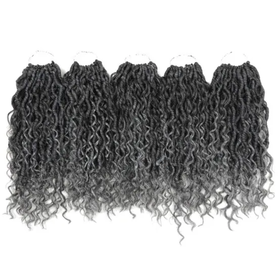 Faux Locs Crochet Braid Ombre Synthetic Hair Extensions River Locs Crochet Goddess Faux Locs Braids Hair