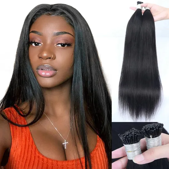 Wholesale Double Drawn Italian Keratin Prebonded i Tip Hair Extensions Brazilian Virgin Human Hair Extension