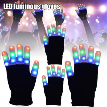 1PCS Led glowing gloves accessories led gloves Use For Robot Led Costume Colorful Luminous Mittens Magic Finger Glowing In Dark