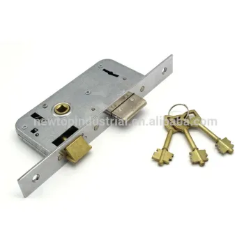 High quality 5 lever lock body with key lock for south America market door lock
