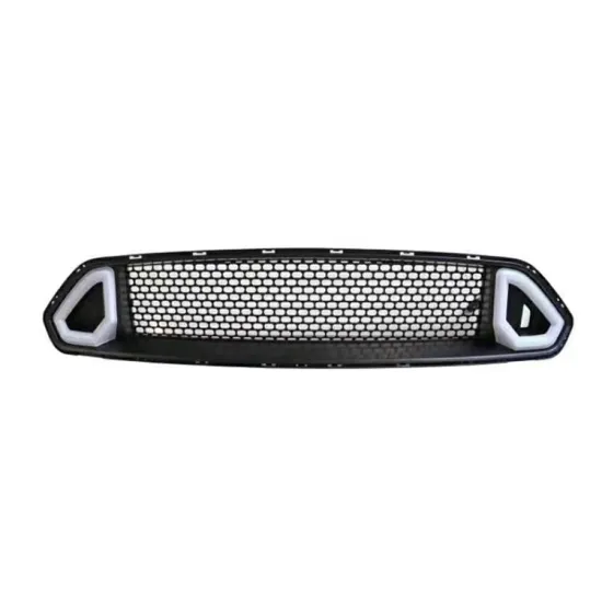 Rock Style Upper Front Grille with LED Light for Mustang 2018-2022