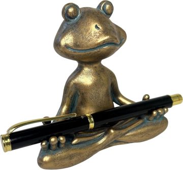 Χαριτωμένη ρητίνη Yoga Frog Holder - Χειροποίητη πορσελάνη Polyresin