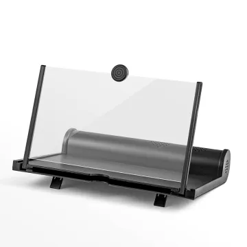 2024 12 Inch 3D Screen Phone Holder: HD Magnifier with Bluetooth Speaker