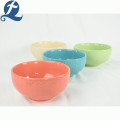 Nuovo design ciotola colorata rotonda in ceramica da 5 pollici