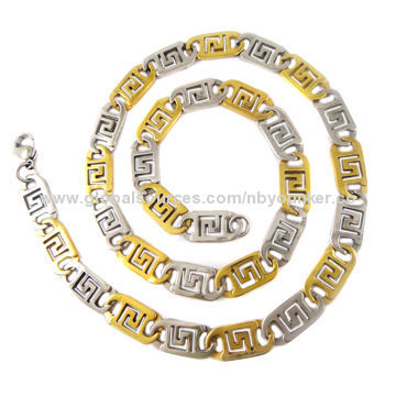 316L Stainless Steel Necklace, Measures 24 Inches
