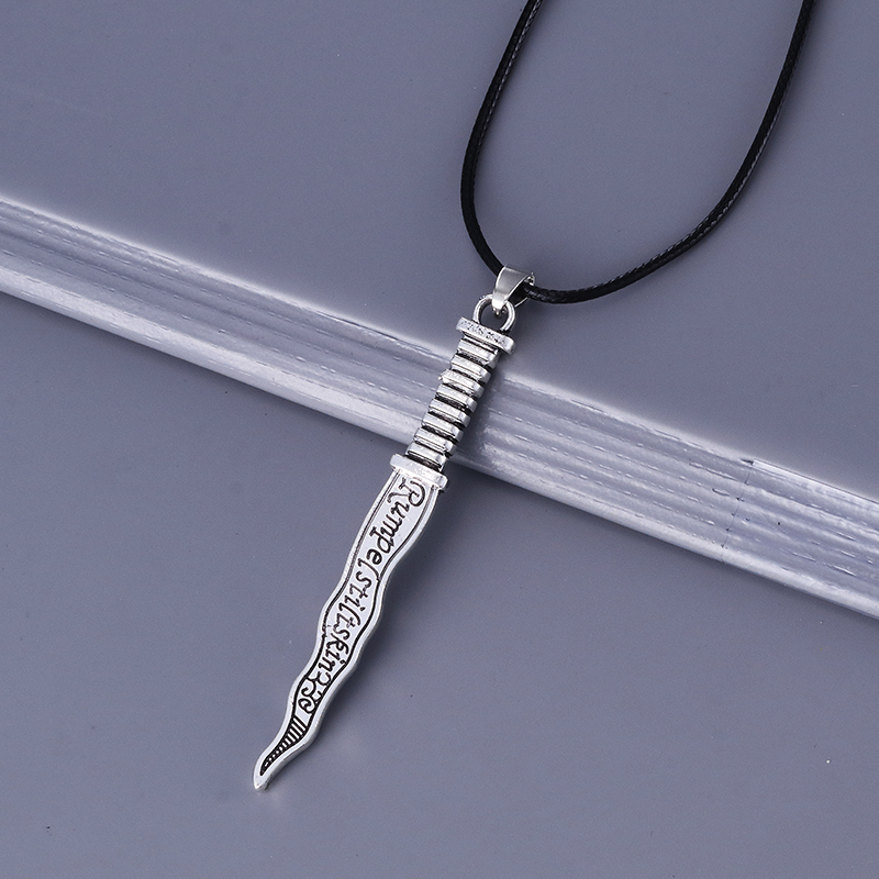 20pcs/lot Fashion Jewelry New Snow White Once Upon A Time Rumpelstiltskin Dagger Pendant Necklace,original factory supply