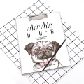 Custom adorable dog A4 clipboard with notebook