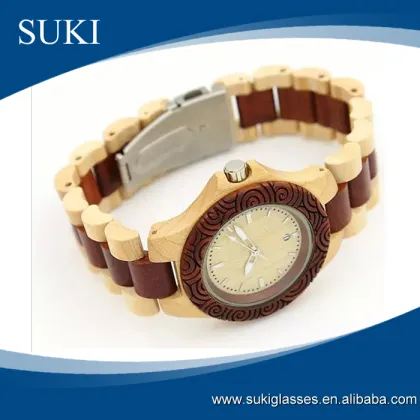 100% Handmade wooden watch Luxury Quartz wood watch