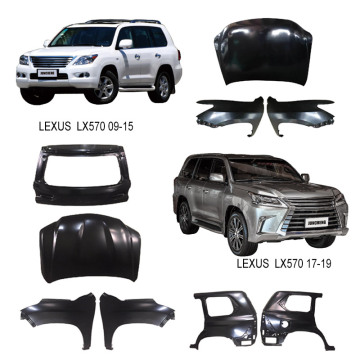 Autowagen -Karosserie -Außenzubehör -Konvertierungskit für Lexus LX570: Haubenabdeckung, Frontkotflügel, Türplatte, Kofferraumdeckel, vordere Stoßstange