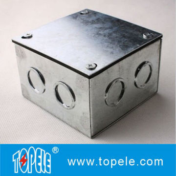 Steel Electrical Conduit Square Junction Box, Electrical Boxes And Covers For Lighting Fixtures