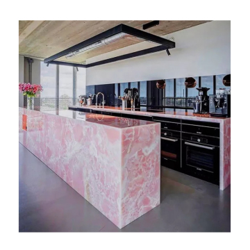 Natural Pink Marble Countertop with Basin: Customize Your Kitchen Design