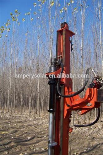 Ground screw machine pile driver