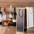 Gold Foil Wine Bags with Rope Handles