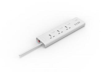 Universal type 3 way extension sockets with USB