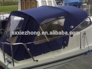 100% solution dyed polyester boat canopy fabric.