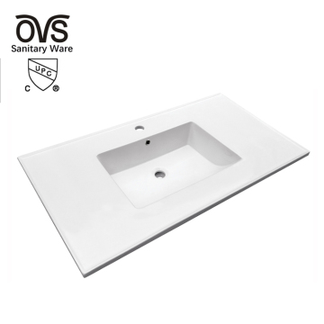 OVS cUPC North America Modern Wash Hand Porcelain Ceramic Bathroom Sink Top Utility Cabinet