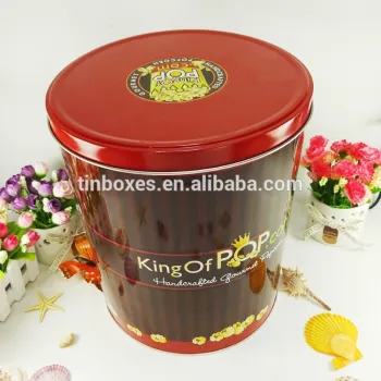 Wholesale clear box popcorn favor tin can
