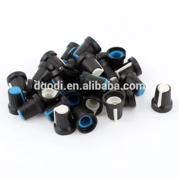 High Quality Blue / White Potentiometer Knob Cap for 6mm Knurled Shaft