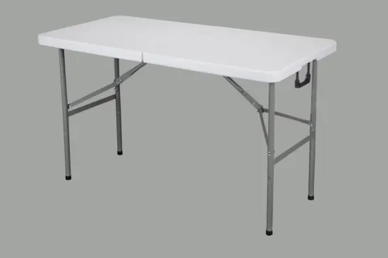 high quality 4ft solid white plastic folding table