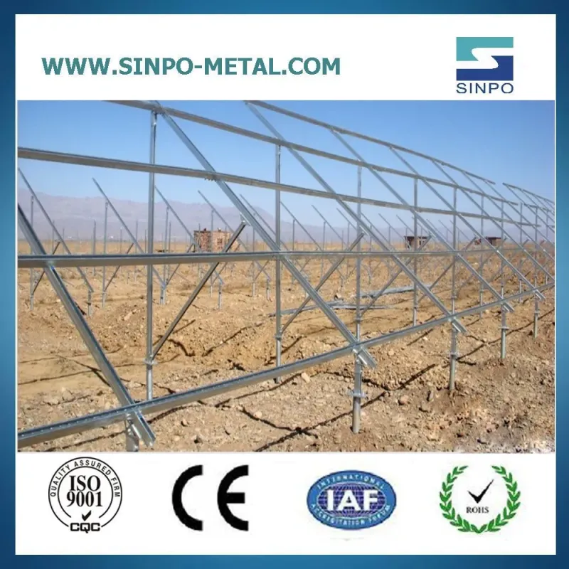Solar Panel Ground Mount Kit and Ground Screw Bracket