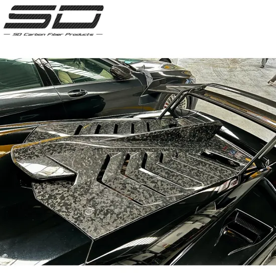 SD Forged Carbon Rear Engine Cover Spoiler Body Kit for Lamborghini Huracan LP610 to STO