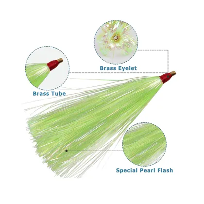 Wholesale Bucktail Rigs: Mylar Slider Flash Teasers