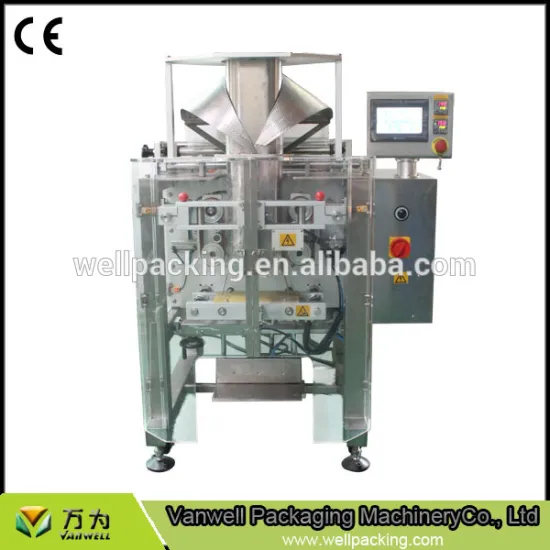 puffy food/ Candy/ Rice/ Potato chips/ shrimp/ nuts/ coffee food grade sealing and packing machine with 14 head weigher