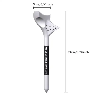 Durable 83mm Plastic Golf Tees with 10 Degree Tilt for Custom Packaging