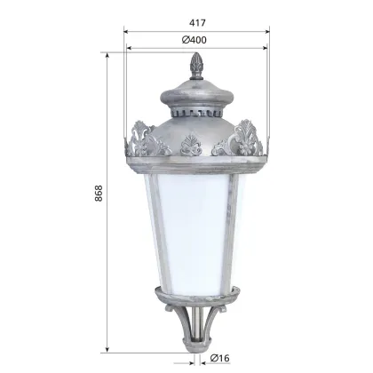 Daheng Decorative aluminium mold maker garden decor lamp R-30011