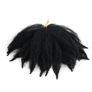 8 inch Synthetic Afro Kinky Marley braid Extension Soft Braiding Hair Crochet Braids Kinky Twist Hair