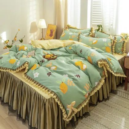 Korean style raised bedskirt wholesale