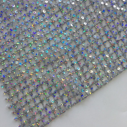 Shiny Sequins Chemical Lace Embroidery Fabric