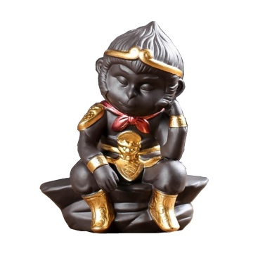 Sun Wukong Mini Figure Tea Pet - Monkey King Statue for Tea Sets and Home Decor