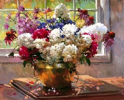 Handmade Floral Oil Paintings