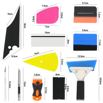 Umfassendes Auto -Detail -Kit: Vinyl -Wrap -Film, Aufkleber, Wickelwerkzeuge, Autofenoil, Rakeln, Rasierer, Schaber, Schneider, Tönungspunkte mit Aufbewahrungsbox
