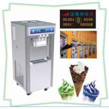 Pre-cooling Soft Serve Automatic Ice Cream Machine / Maker For Buffet Restaurant With 2 + 1 Mixed Flavors