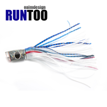 Runtoo Hot Sales 11.5 inch Slant Resin Head Saltwater Tuna Fishing Lure
