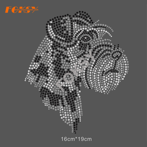 Hot Fix Customized Dog Motifs Rhinestone Heat Transfers