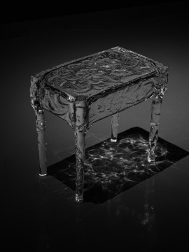 Flower Crystal Piano Stool Bench