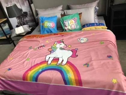 Factory custom printed parent child cushion duvetcover