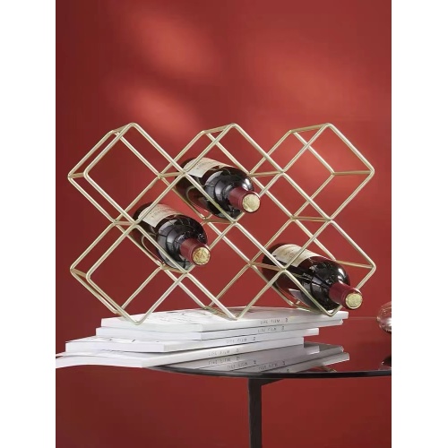 Living room tabletop wine rack