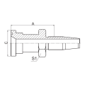 SAE -Flansch 3000 psi Hydraulikarmaturen