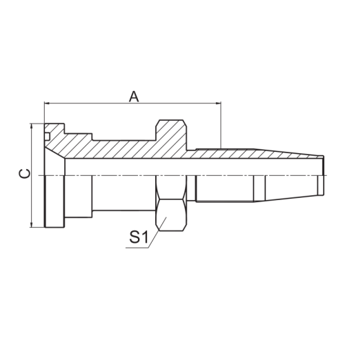 SAE -Flansch 3000 psi Hydraulikarmaturen