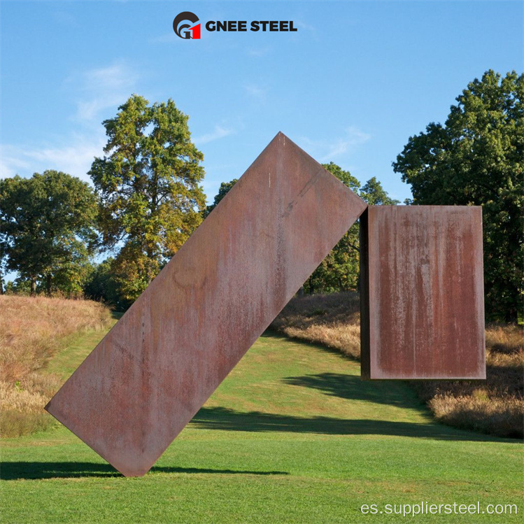 Corten una placa de acero meteorológica