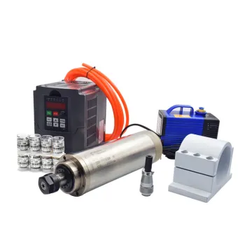 ER20 2.2KW Water Cooled CNC Router Spindle Motor Kit with 24,000 RPM and High Frequency for 220V/380V Woodworking Applications