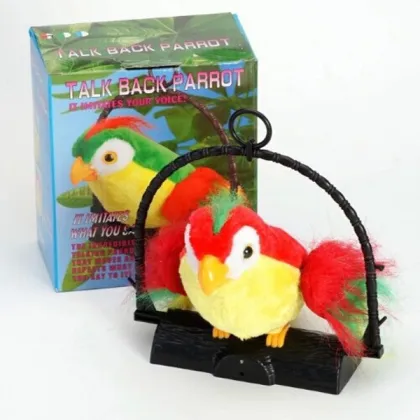 Plush Parrot Talking Back Parrot Polly the Insulting Parrot