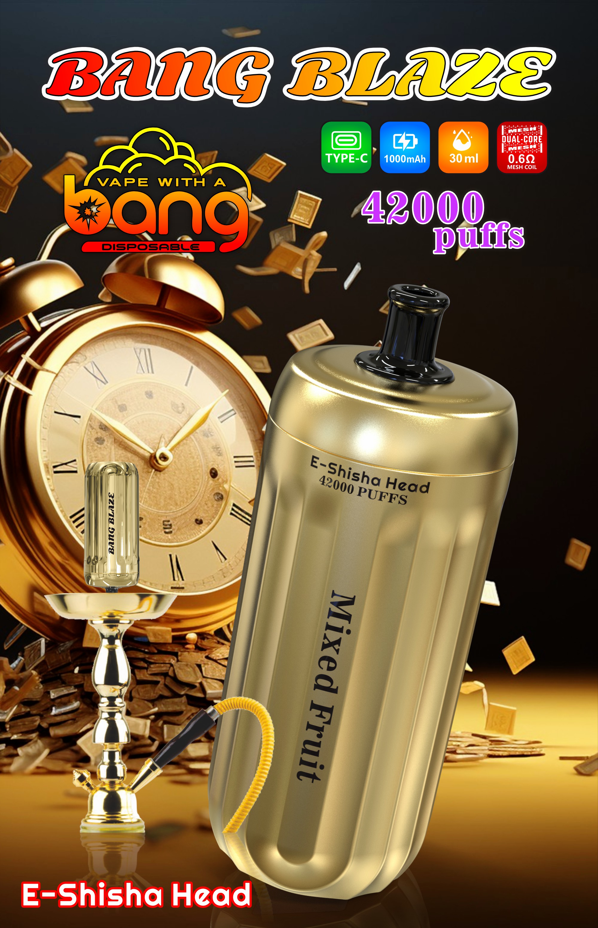 Bang blaze 42k พัฟ vape ดั้งเดิม