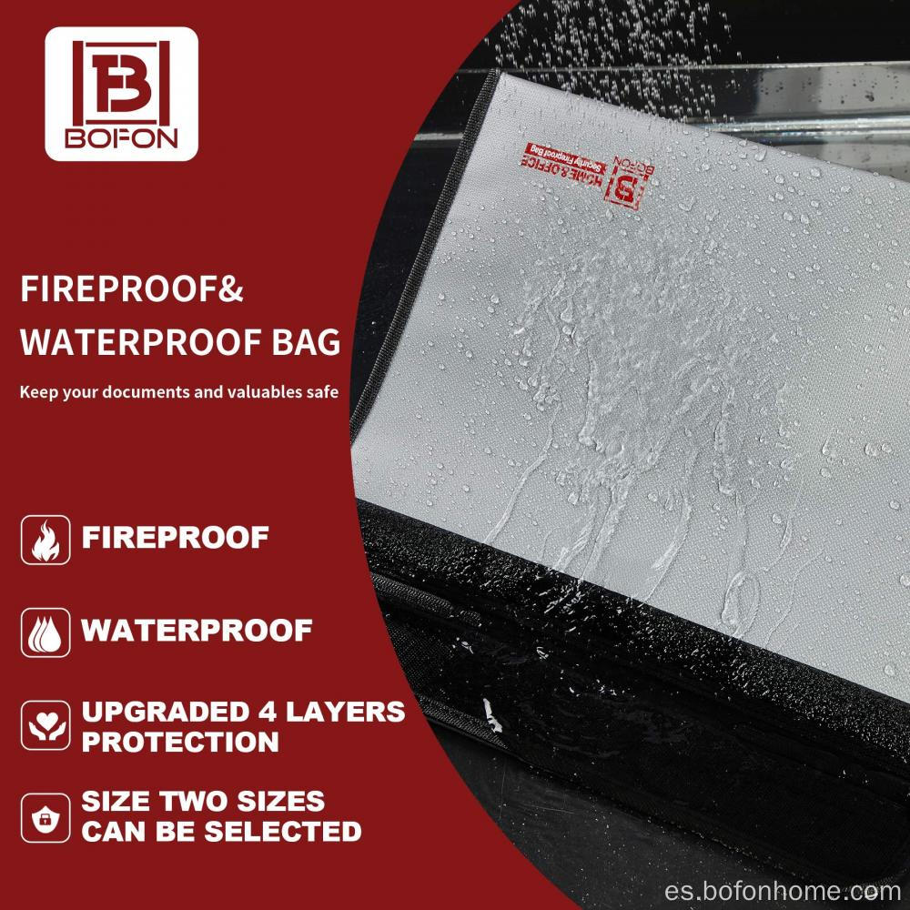 Firecroof y Bolsa de documento impermeable 9 "x 7"